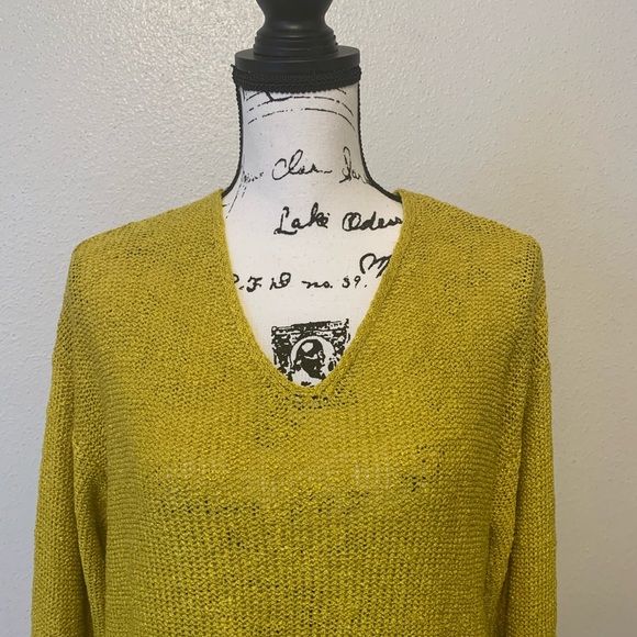 MOD REF Yellow Crochet Knit Sweater - Picture 2 of 12